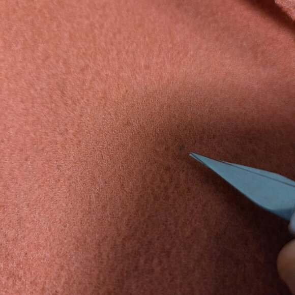 Linda Allard Ellen Tracy Coat Womens 10 Petite Orange 100% Wool Belted Korea - Picture 15 of 16